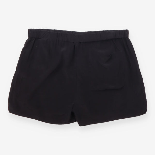 Shorts 100% Silk Elasticated Black