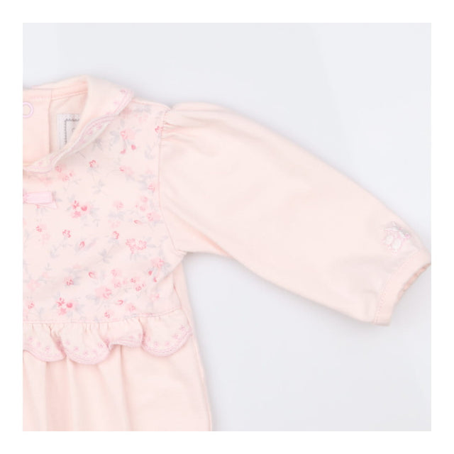 Pink and Floral Sleepsuit