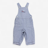 Dungarees blue woven with bike applique