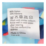 Swim cap blue under sea whales crabs pirates