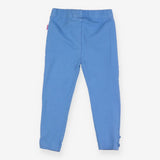 Light Blue Leggings Flower Buttons
