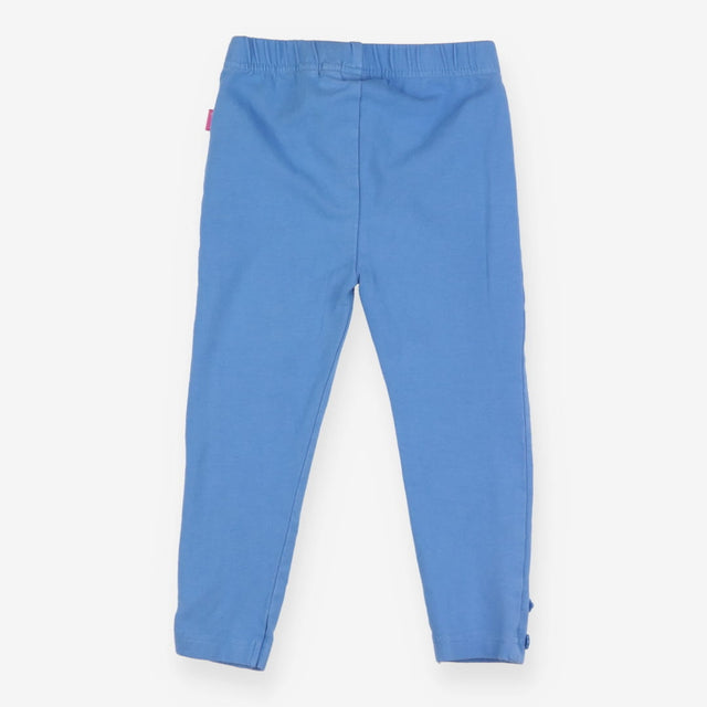 Light Blue Leggings Flower Buttons