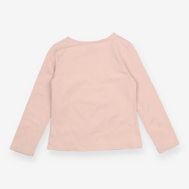 T-Shirt Long Sleeve Pink Sequin Swan