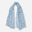 Blue and Yellow Ditsy Floral Lightweight Scarf