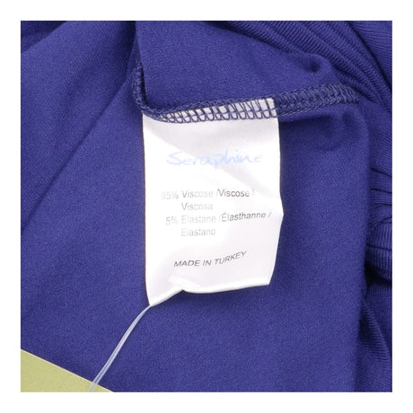 Royal Blue Knot Front Long Sleeve Maternity Dress