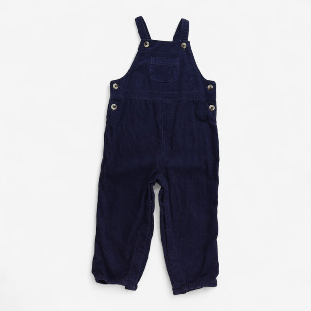 Cord dungarees dark blue with front pocket