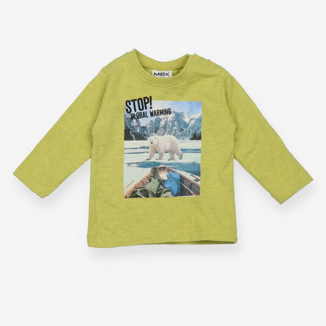 T-shirt long sleeve yellow polar bear 