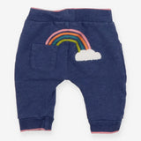 Joggers Blue Rainbow Applique Bottom