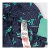 Sun Hat Green & Navy With Dinosaurs 
