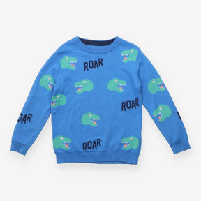 Sweater blue green dinos Roar