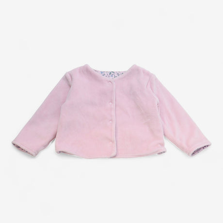 Pink Floral Reversible Cardigan