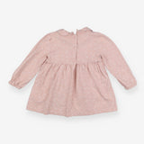 Dress pink with white flowers collared