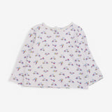 T-shirt LS White with Hedgehogs