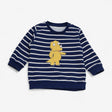 Sweater Navy Striped Triceratops 