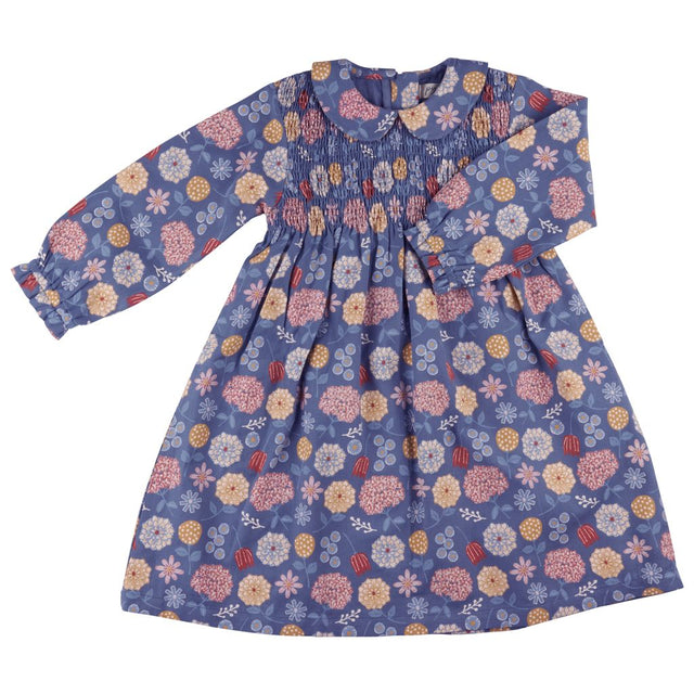 Smock Peter Pan collar dress - Winter Bloom
