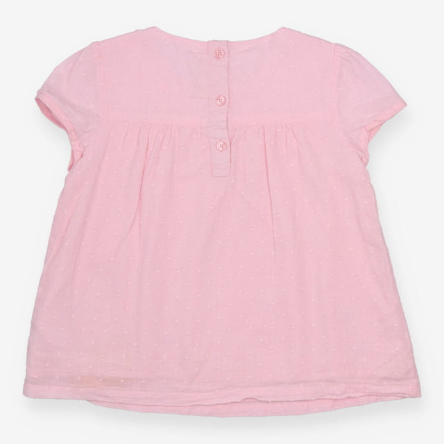 Tunic Short Sleeve Pink Bunnies and Flower