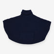 Navy Roll Neck Poncho with Pocket