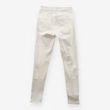 Mid-Rise Straight-Leg Jeans in White