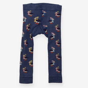 Blue Puffin Knit Leggings 