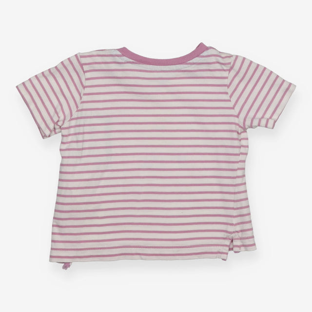 T Shirt Lilac and White Strips with Daisy 