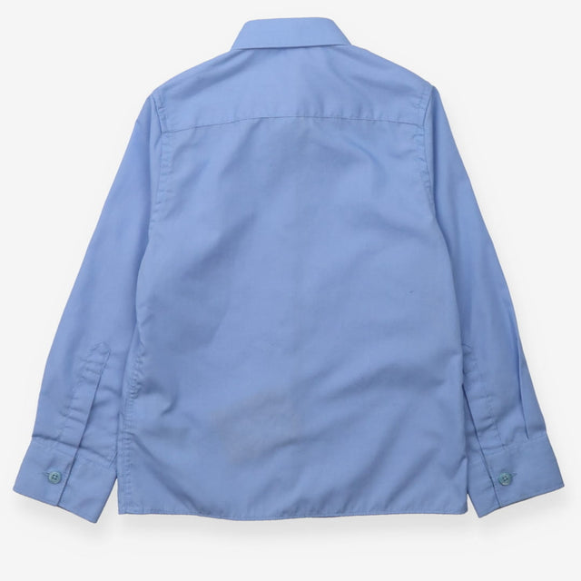 School shirt long sleeves blue