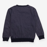 Sweater Knit Navy Stripe