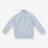Jumper 1/4 zip cable front funnel neck