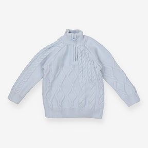 Jumper 1/4 zip cable front funnel neck