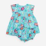 Blue Sealife Woven Dress & Bloomers
