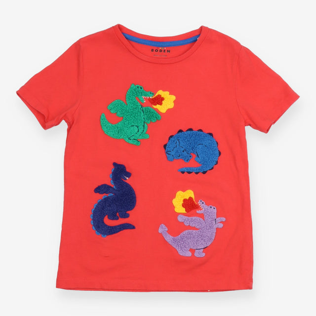 T-Shirt Red Dragon Appliques