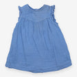 Blue frill sleeve dress