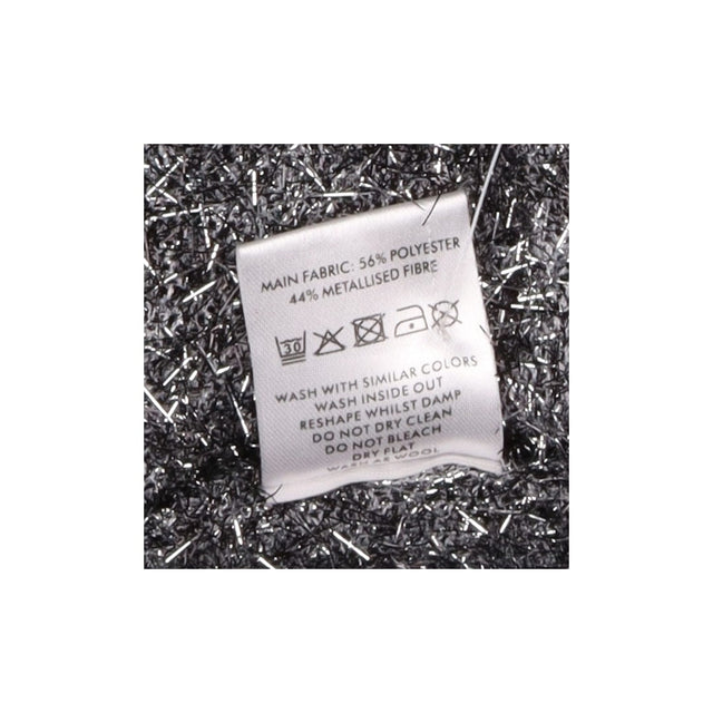 Oliver Bonas Dress Silver Metallic Tinsel Knit