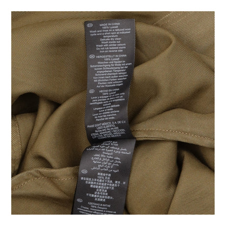 Midi Utility Dress Dark Khaki Lyocell Belted