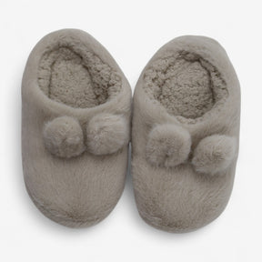 Slippers Beige Fluffy Ears 