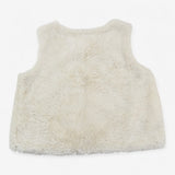 Gilet Cream Faux Fur with Purple Insect Lining