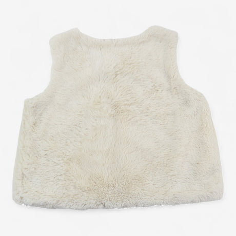 Gilet Cream Faux Fur with Purple Insect Lining
