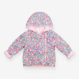 Jacket reversible pink stripe ditsy floral