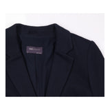 Dark Navy Blue Waffle Textured Cotton Blend Single
