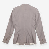 Tailored Blazer Light Grey Longline Single Breaste