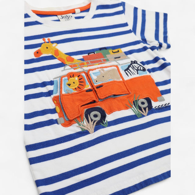 T-shirt Blue Stripe Safari Bus