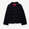 Reversible jacket navy quilted oink fleece