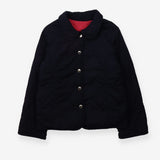 Reversible jacket navy quilted oink fleece