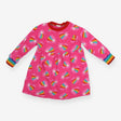 Sweater dress pink rainbow hearts