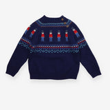 Navy sweater with guards