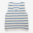 Organic Cotton Blue Stripe Open-Knit Tank Top