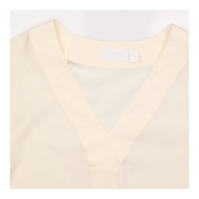 Blouse Ivory 100% Silk V-Neck
