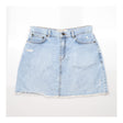 Denim Mini Skirt Light Blue Frayed Hem