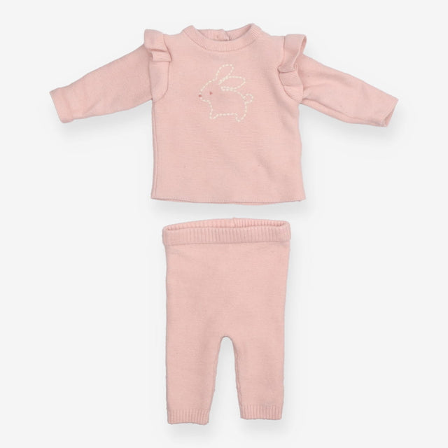 Knitted Jumper with Rabbit & Frilled Shoulder, Kni