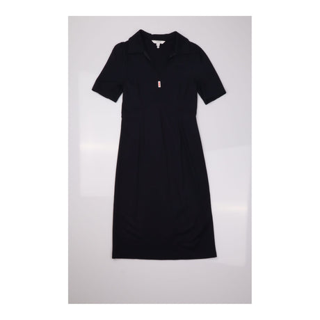 Midi Dress Navy V Neck