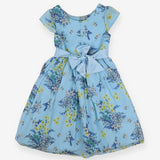 Blue Floral Occasion Dress